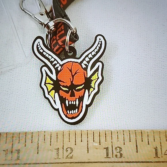 Stranger Things "Hellfire Club" Card Holder & Laynard Set with Brown Furry Bag - Picture 16 of 16